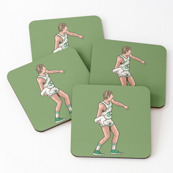 Item preview, Larry Bird Towel Celebration Cartoon designed and sold by RatTrapTees.