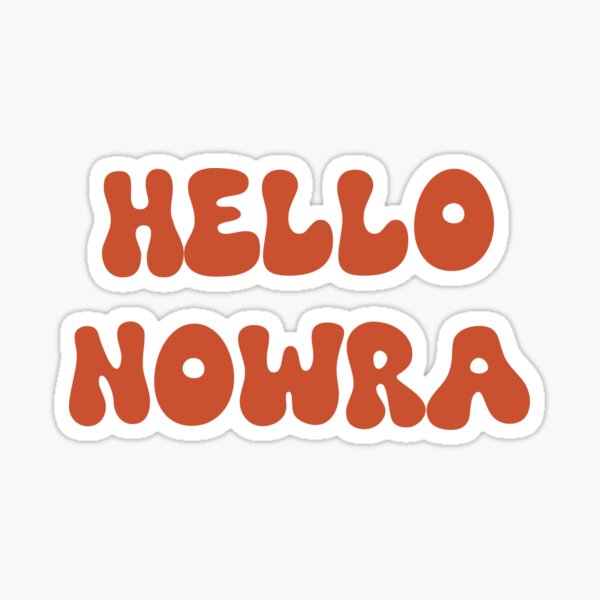 Item preview, Hello Nowra Retro Typography Design designed and sold by RM-Journey.