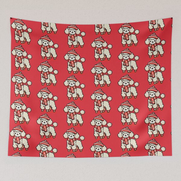 Item preview, Christmas Poodle designed and sold by AntiqueImages.