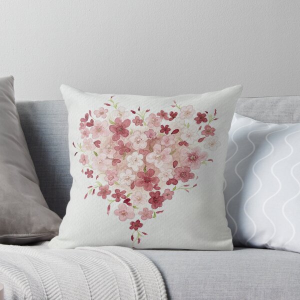 Item preview, Pink Floral Heart Watercolor designed and sold by Dusty-Penny.