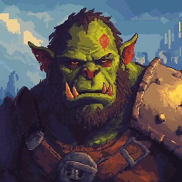 Artwork thumbnail, Orc In 8bit by Rtymer