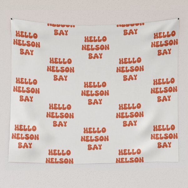 Item preview, Hello Nelson Bay Retro Typography Design designed and sold by RM-Journey.