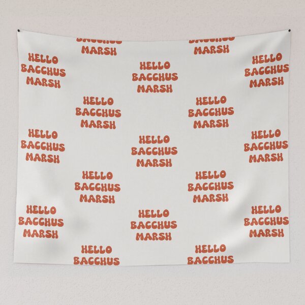 Item preview, Hello Bacchus Marsh Retro Typography Design designed and sold by RM-Journey.