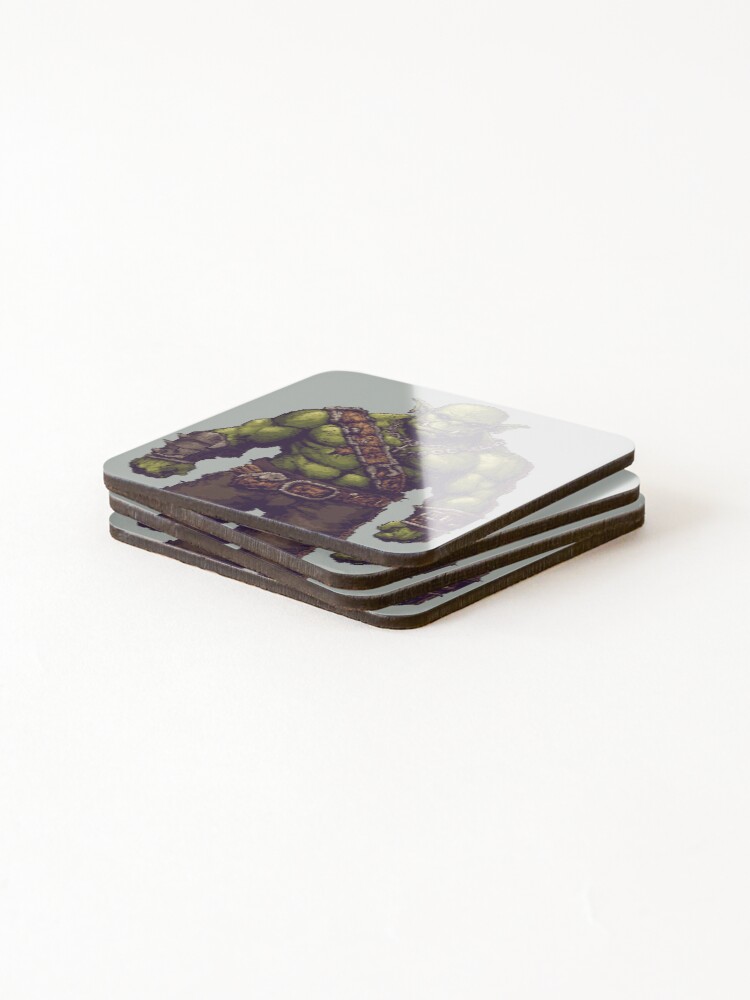 Thumbnail 4 of 5, Coasters (Set of 4), Orc In 8bit designed and sold by Rtymer.