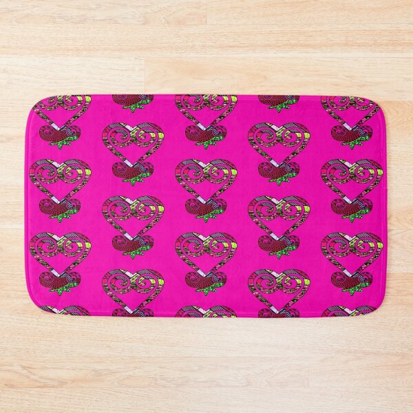 Item preview, Pink & Green African Print Sankofa Heart designed and sold by artbyomega.