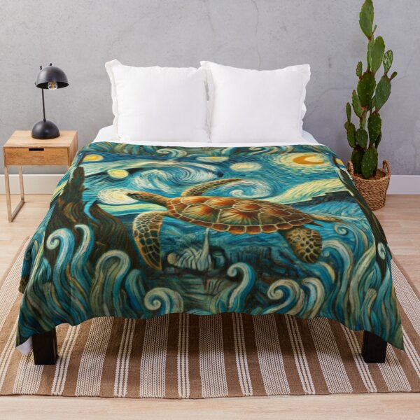 Item preview, VAN GOGH style vintage sea turtle (FS) designed and sold by KrisSJ12.