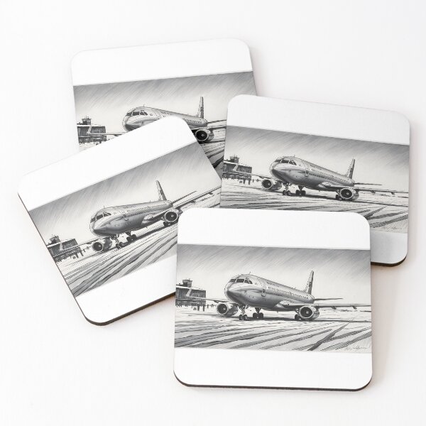 Item preview, Sketch Style Airplane Taxiing at the Airport - Aviation Art designed and sold by EMairplanes.