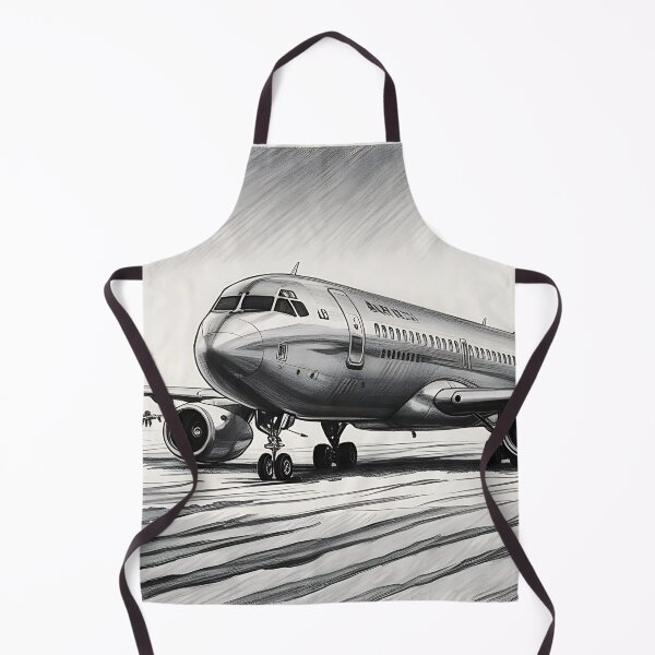 Item preview, Sketch Style Airplane Taxiing at the Airport - Aviation Art designed and sold by EMairplanes.