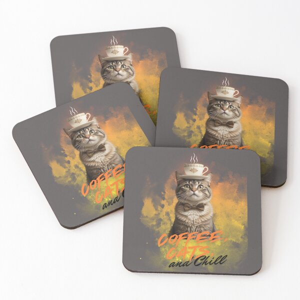 Item preview, cat and coffee, chill designed and sold by damik1984.
