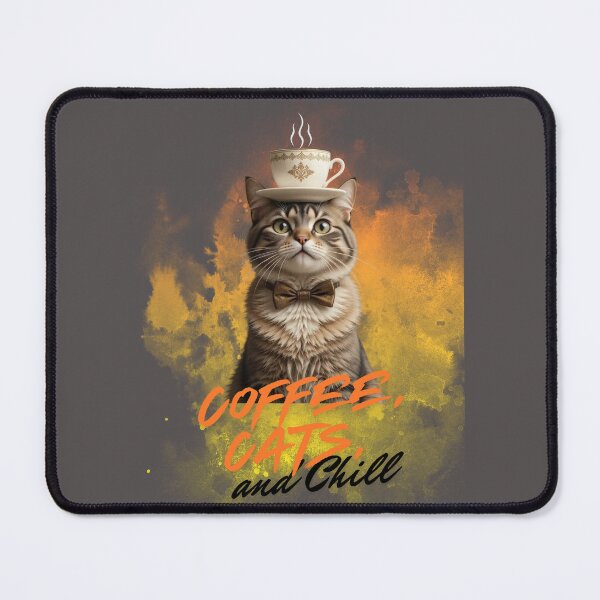 Item preview, cat and coffee, chill designed and sold by damik1984.