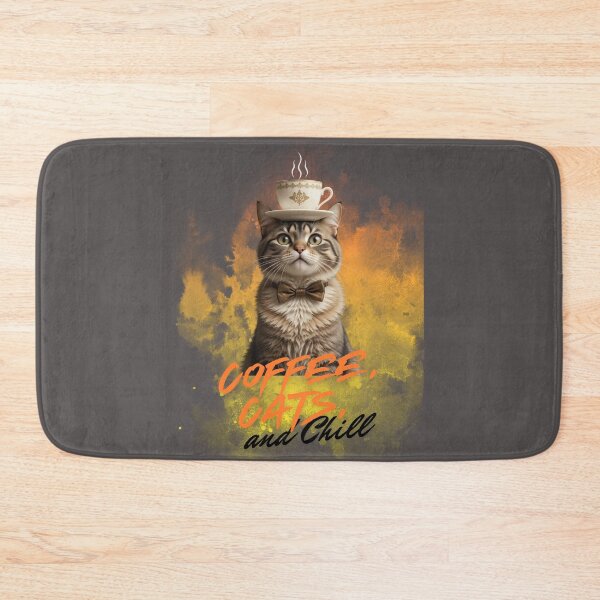Item preview, cat and coffee, chill designed and sold by damik1984.