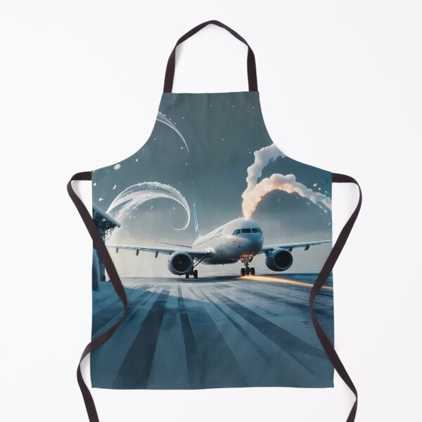 Item preview, Winter Parked Airplane at Snowy Airport Digital Art designed and sold by EMairplanes.