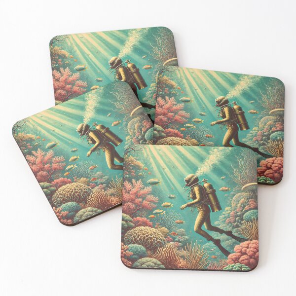 Item preview, Colourful Pastel Scuba Diver in the sea designed and sold by SLGA-Designs.