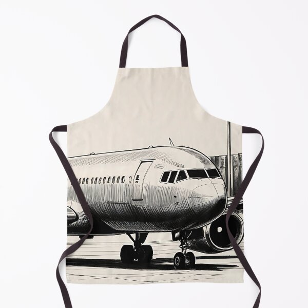 Item preview, Airliner at Terminal Gate - Hand-drawn Aviation Sketch designed and sold by EMairplanes.