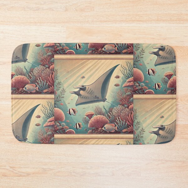 Item preview, Manta Ray 2.0 - Colourful Pastel Scuba Diving Pattern designed and sold by SLGA-Designs.