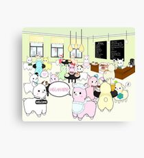 Alpaca Dreams Café Canvas Print
