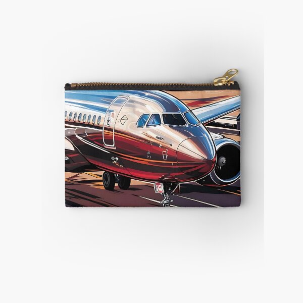 Item preview, Metallic Airplane Taxiing at the Airport - Digital Aviation Illustration designed and sold by EMairplanes.