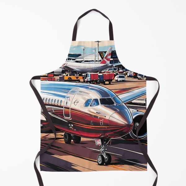Item preview, Metallic Airplane Taxiing at the Airport - Digital Aviation Illustration designed and sold by EMairplanes.