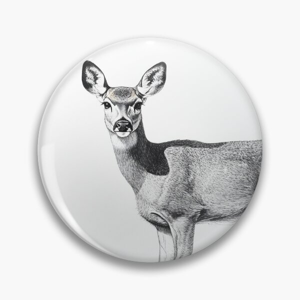 Item preview, Realistic deer pencil drawing designed and sold by Pencil-Art.