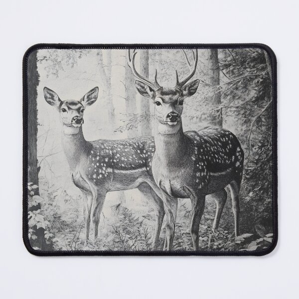Item preview, Realistic Stag and deer pencil drawing designed and sold by Pencil-Art.