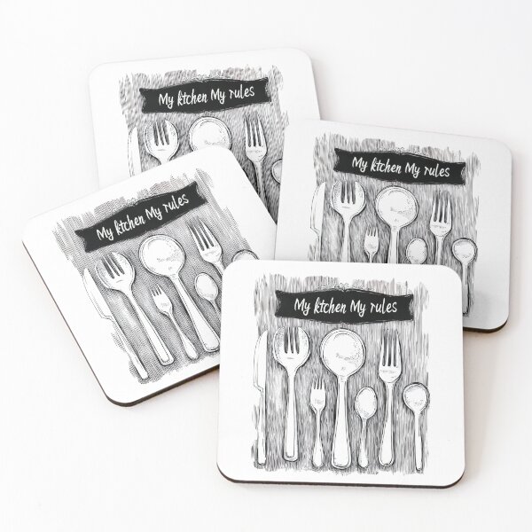 Item preview, My kitchen my rules black and white design  designed and sold by I-R-A.