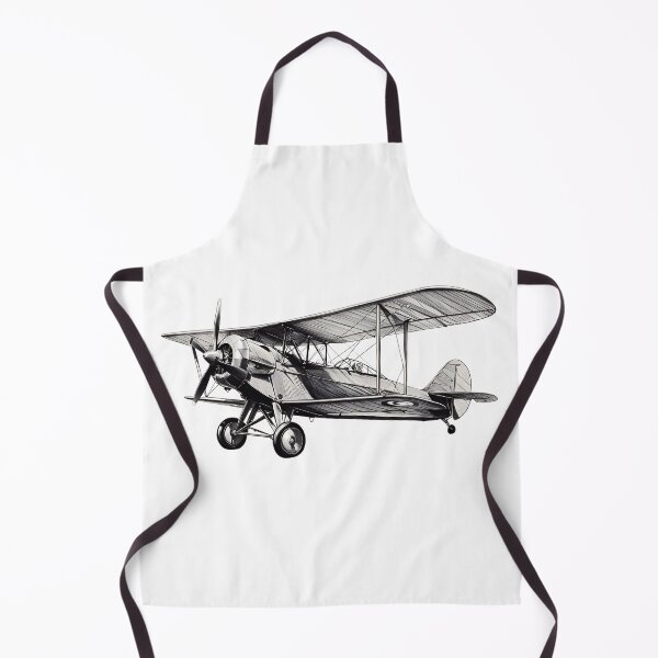 Item preview, Vintage Piston Biplane Sketch - Classic Aviation Art designed and sold by EMairplanes.