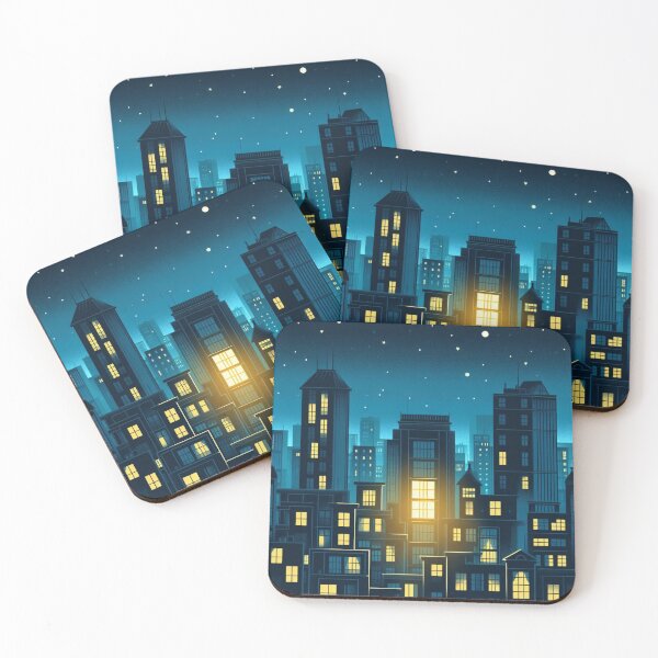 Item preview, Skyscrapers Aglow designed and sold by Donkey's Salad.
