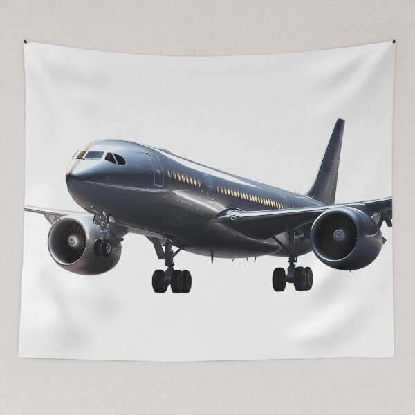 Item preview, Metallic Airliner Landing - Digital Aviation Art designed and sold by EMairplanes.