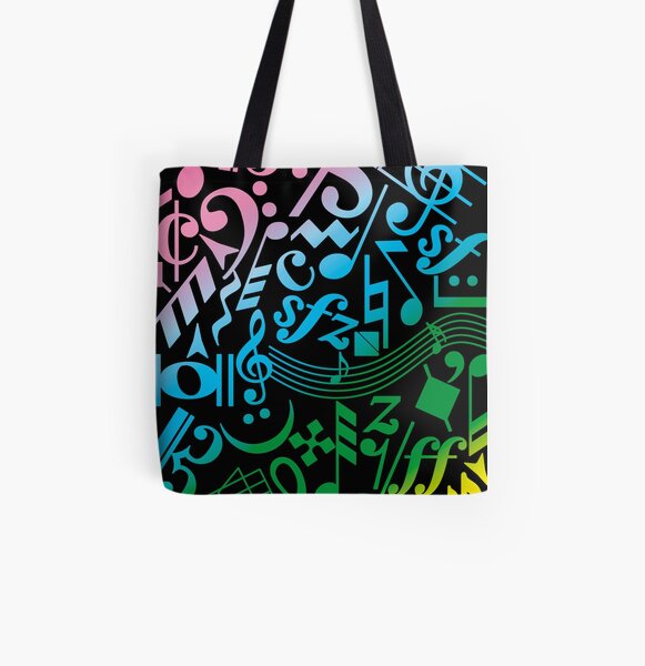 Music notes Music symbols Music All Over Print Tote Bag