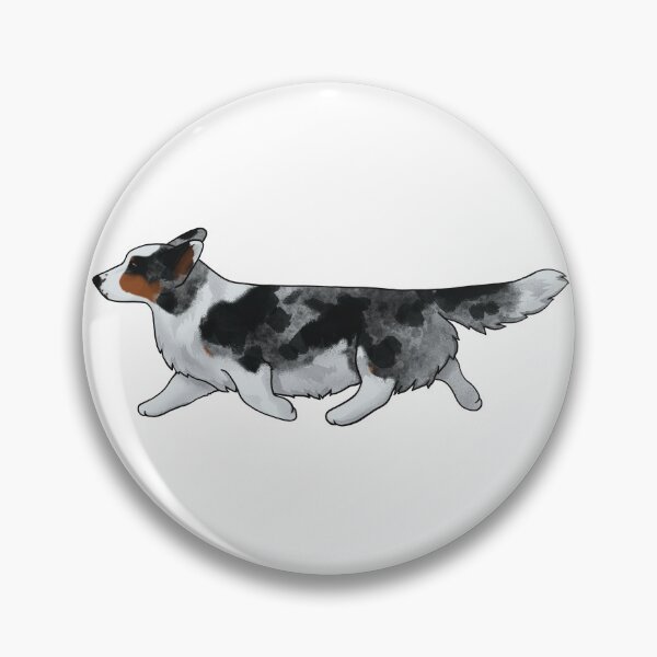 Item preview, Cardigan Welsh Corgi F, blue merle designed and sold by Spinyflowerart.