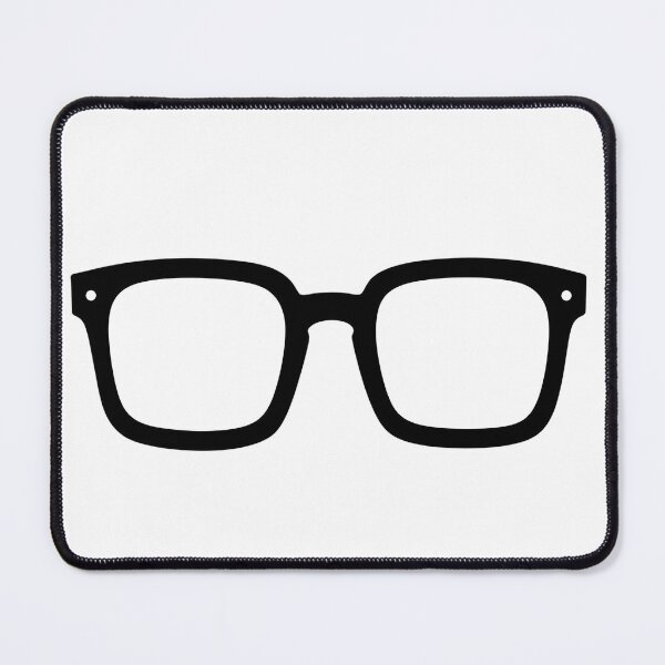 Item preview, Rectangular Glasses with Black Frame - Minimalist and Elegant Design designed and sold by MarVan-Prints.