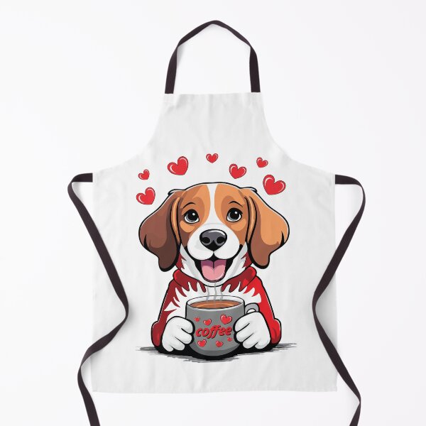 Item preview, VALENTINE'S DAY - BEAGLE LOVER - COFFEE IS LIFE- HEART designed and sold by Gihan-Design.