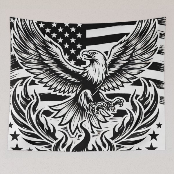 Item preview, Bald Eagle With American Flag designed and sold by Rob5Designs.