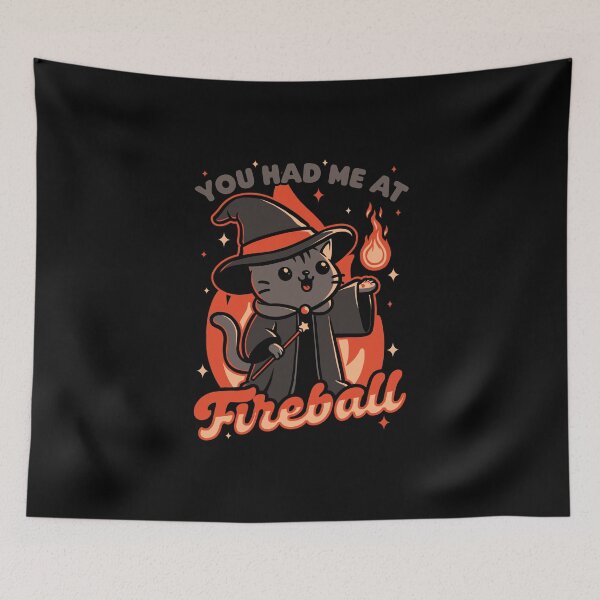 Item preview, Magical Fireball Cat - RPG Wizard Gift designed and sold by Studio Mootant.