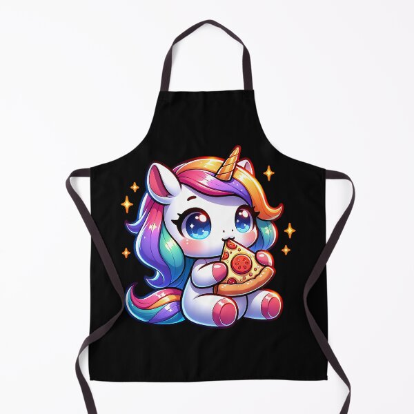 Aperçu de l'œuvre Licorne mignonne avec un morceau de pizza créée et vendue par SekoOne.