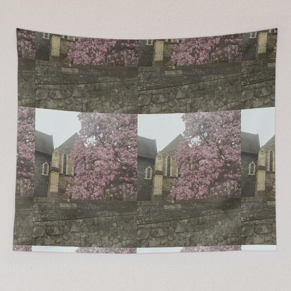 Item preview, Hermosa fotografía de la Abadía de San Agustín de Canterbury con magnolias designed and sold by Coolparrotgirl.
