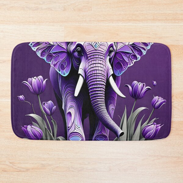 Item preview, Elephant In Purple Tulips designed and sold by Paw's Arts.