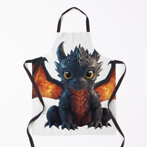 Item preview, Realistic Artwork of a Black Lava Baby Dragon Hatchling designed and sold by CuteopiaGallery.