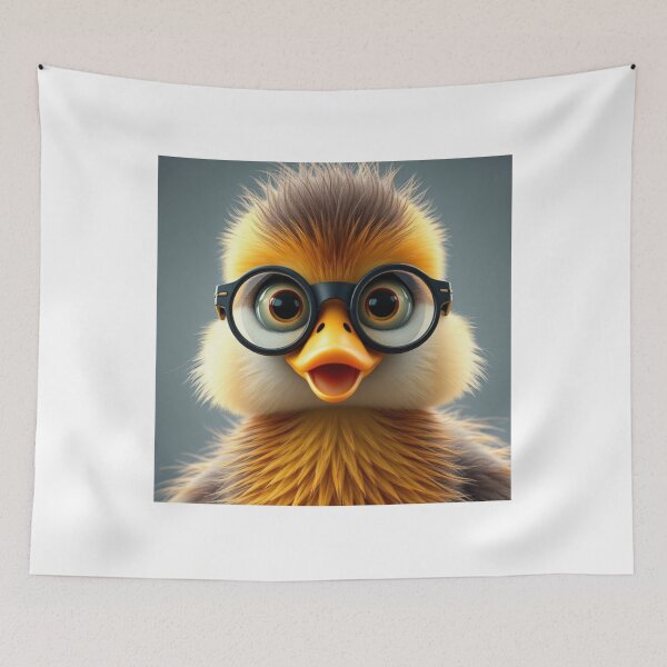 Item preview, Cute Duck Wearing Glasses Vector Illustration designed and sold by hjian8219.