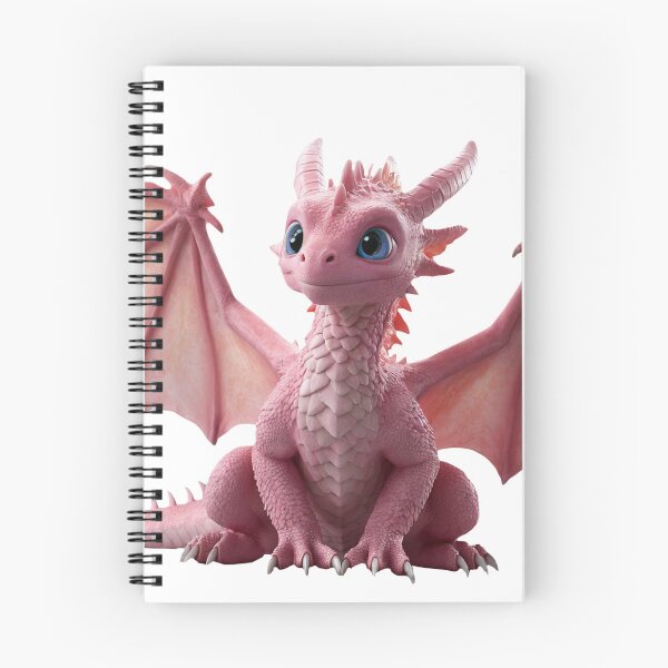 Item preview,  Sweet Pink Baby Dragon with Adorable Charm designed and sold by CuteopiaGallery.
