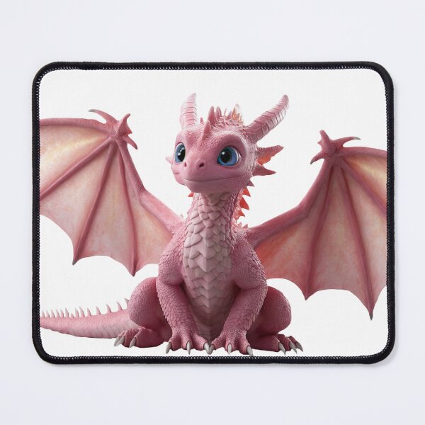 Item preview, Sweet Pink Baby Dragon with Adorable Charm designed and sold by CuteopiaGallery.