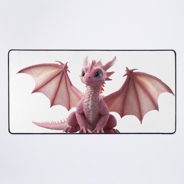 Item preview,  Sweet Pink Baby Dragon with Adorable Charm designed and sold by CuteopiaGallery.