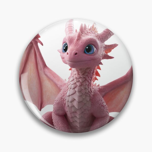 Item preview,  Sweet Pink Baby Dragon with Adorable Charm designed and sold by CuteopiaGallery.