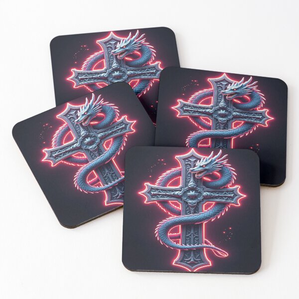 Item preview, old style Celtic cross fierce dragon  designed and sold by leen12 Art Designs Prints.