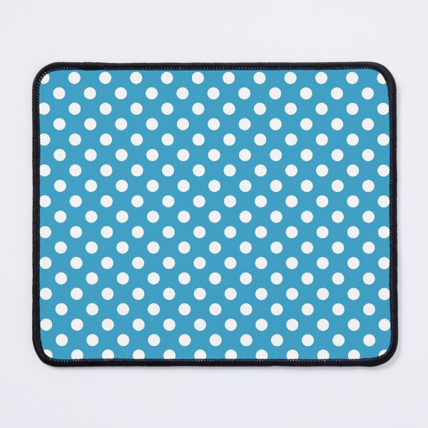 Item preview, White Polka Dots on Peacock Blue Background designed and sold by sumwoman.