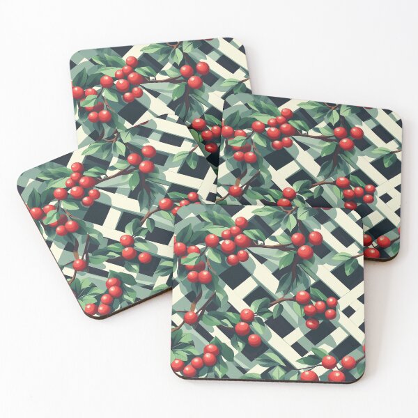 Item preview, Vibrant Winterberry on Lattice Pattern designed and sold by AstroWolf Studio.