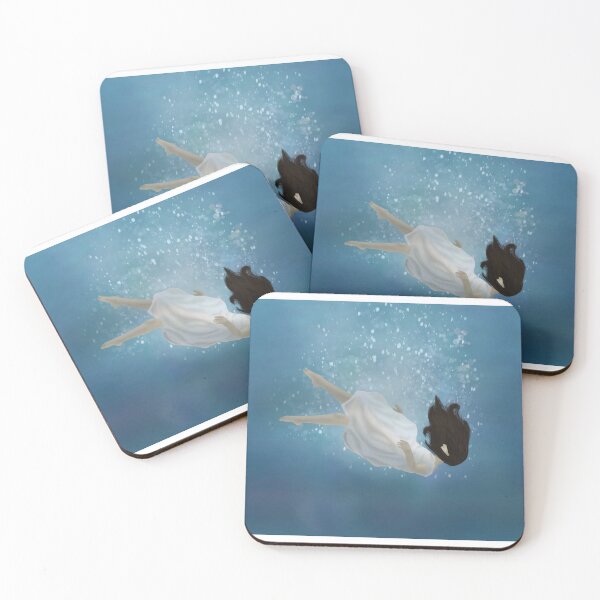 Item preview, Girl drowning in the deep blue designed and sold by skyblueindie.