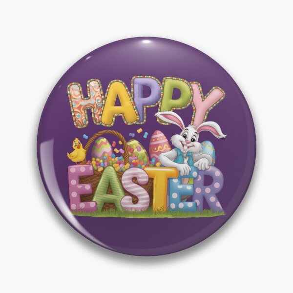 Item preview, Happy Easter with Easter Bunny designed and sold by Frog Level Treasures.