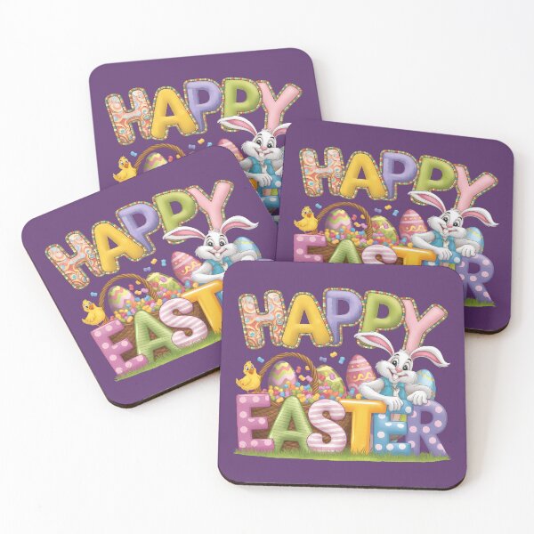 Item preview, Happy Easter with Easter Bunny designed and sold by Frog Level Treasures.