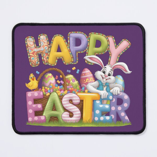 Item preview, Happy Easter with Easter Bunny designed and sold by Frog Level Treasures.